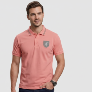 Men’s Premium Pink Tan Pique Polo Shirt