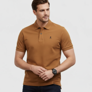Men’s Premium Mustard Tan Pique Polo Shirt